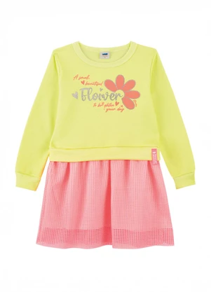 Marlan - Vestido em Moletom com Tela Esportiva Verde - MARLAN
