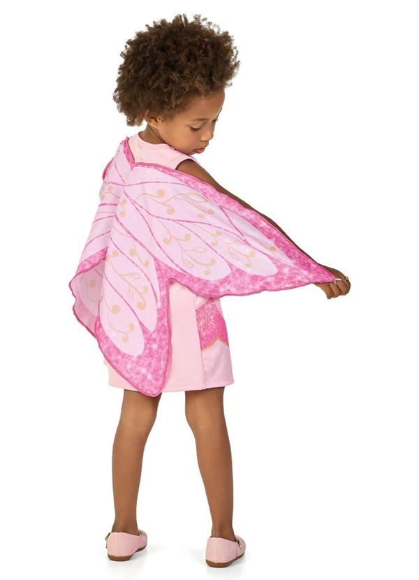 Marlan - Vestido em Newtech e Asas em Microfibra Rosa 2