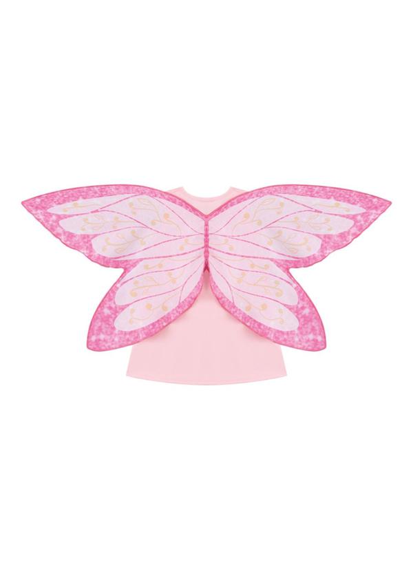 Marlan - Vestido em Newtech e Asas em Microfibra Rosa 5