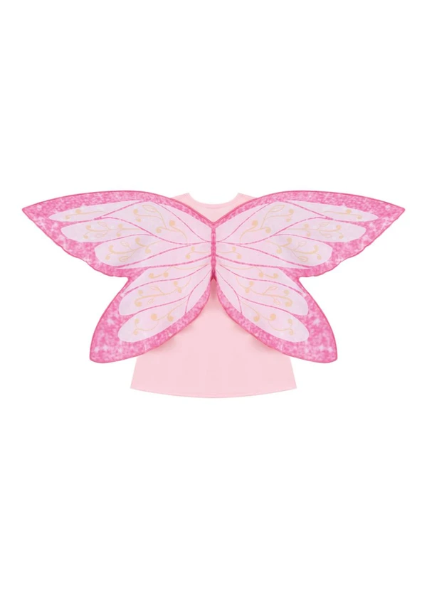 Marlan - Vestido em Newtech e Asas em Microfibra Rosa 5