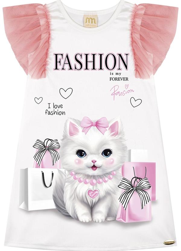 Milli e Nina - Vestido em Newtech e Tule Rosa 2