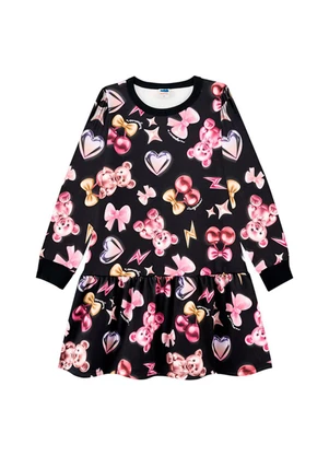 Marlan - Vestido em Newtech Felpado Glam Pop Preto - MARLAN