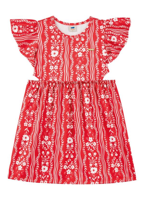 Marlan - Vestido em Newtech Ritmo Floral Vermelho 2