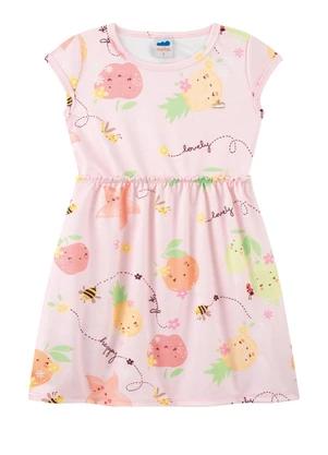 Marlan - Vestido em Newtech Salada de Frutas Rosa - MARLAN