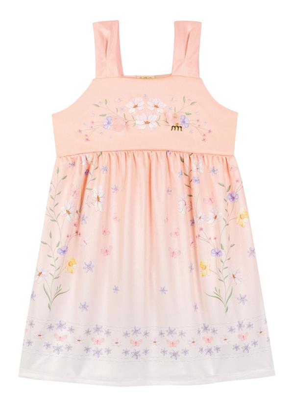 Milli e Nina - Vestido em Newtech Texturizada Rosa