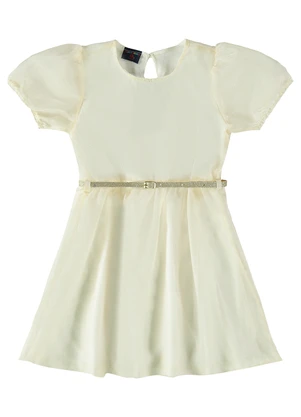 Guloseima - Vestido em Organza com Forro Off White - GULOSEIMA