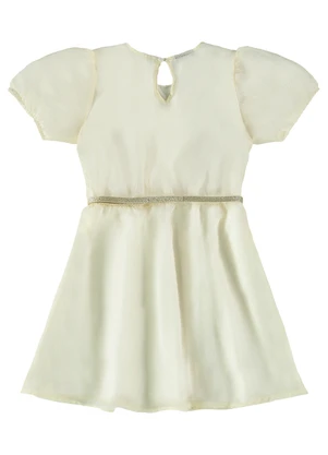 Guloseima - Vestido em Organza com Forro Off White - GULOSEIMA