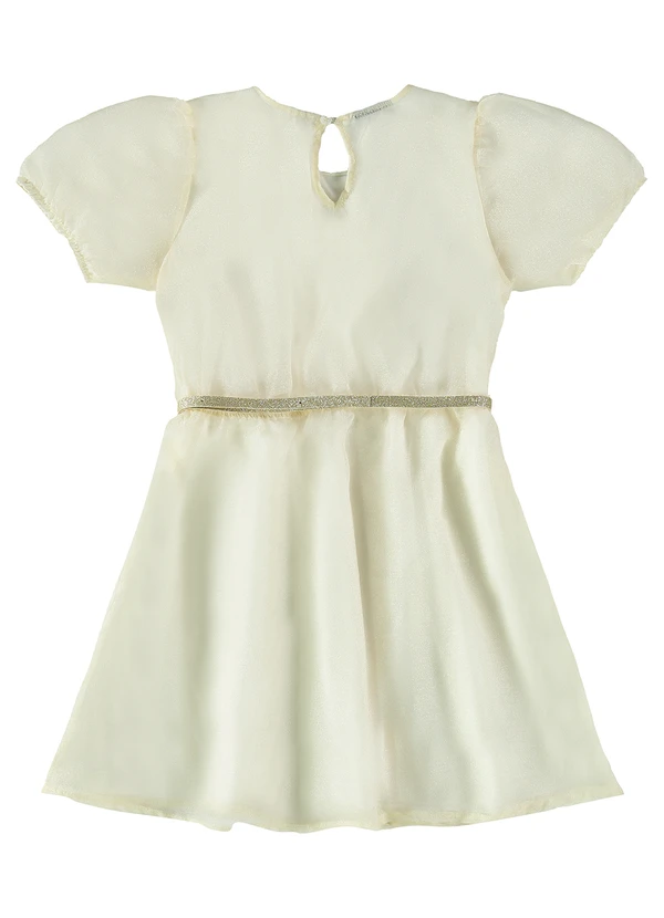 Guloseima - Vestido em Organza com Forro Off White 2