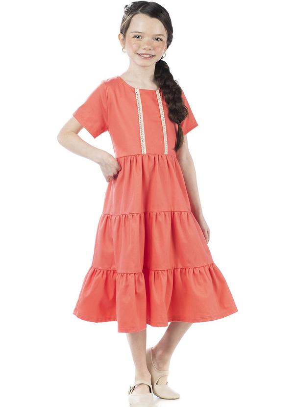 Amada - Vestido em Plano com Detalhes em Renda Nude 1