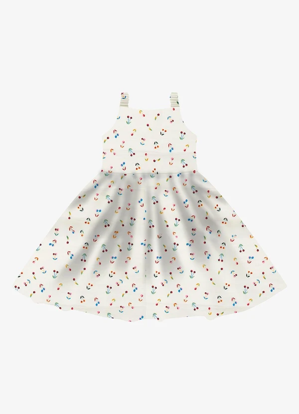 Rovi Kids - Vestido em Popeline Bege