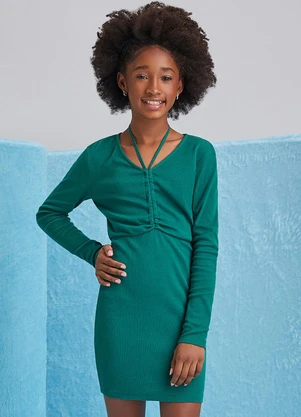 I Am - Vestido em Ribana Verde - I AM