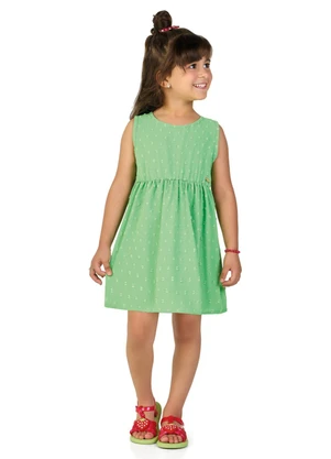 Marlan - Vestido em Tecido Air Flow Verde - MARLAN