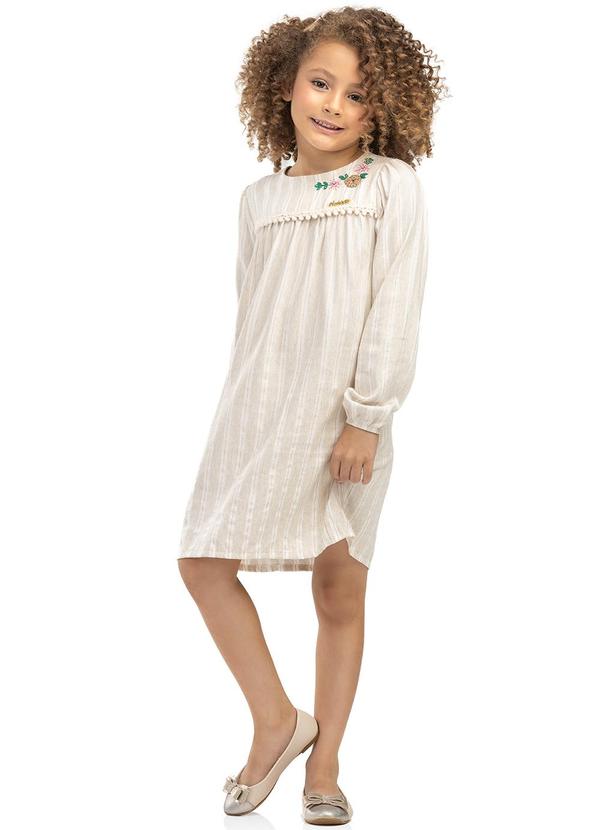 Alekids - Vestido em Tecido Plano - 04 Bege