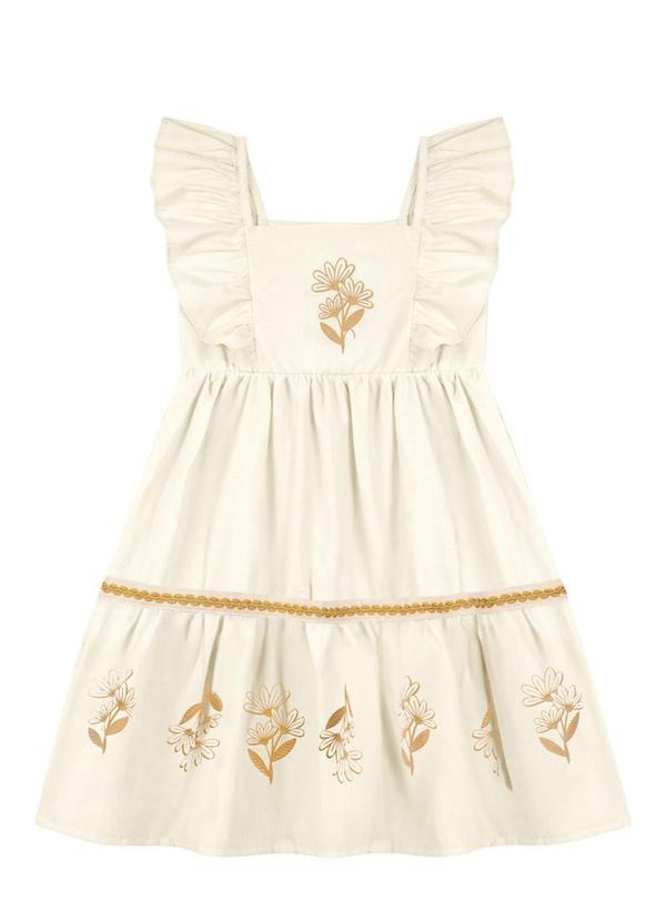 Milli e Nina - Vestido em Tecido Plano Cielo Bege 1