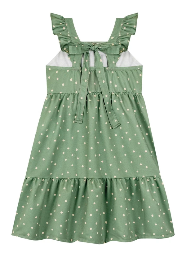 Milli e Nina - Vestido em Tecido Rajado Orvalho da Manhã Verde 3