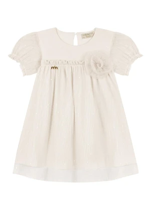 Milli e Nina - Vestido em Tule Brilho Bege - MILLI E NINA