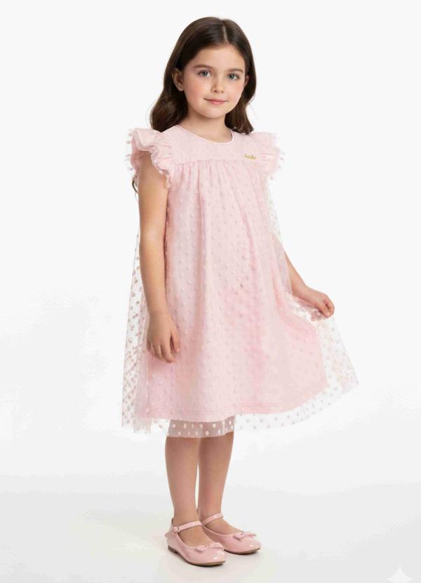 Amada - Vestido em Tule Poa Rosa