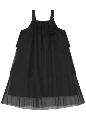 Milli e Nina - Vestido em Tule Preto - MILLI E NINA