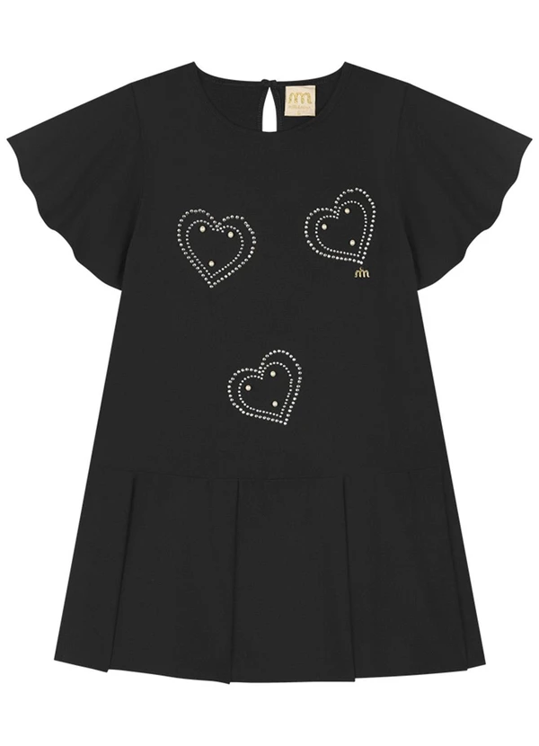 Milli e Nina - Vestido em Twill Stretch Giorno Preto 2