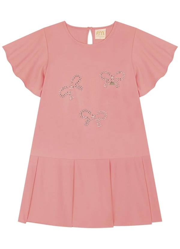 Milli e Nina - Vestido em Twill Stretch Giorno Rosa