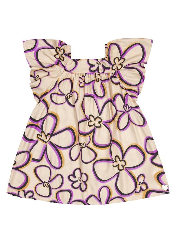 Quimby - Vestido em Viscose Laranja