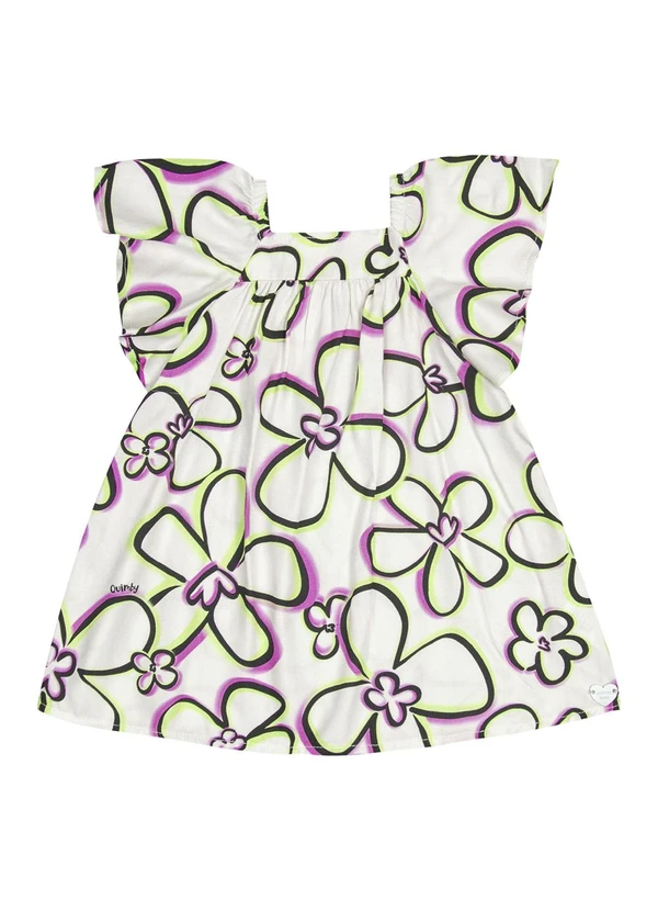 Quimby - Vestido em Viscose para Bebê Menina Bege 2