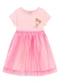 Duduka - Vestido Infantil Regata com Saia Flores  Azul  - variação: Rosa
