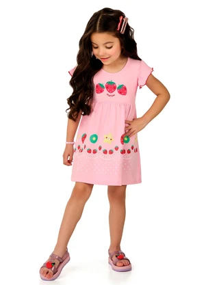 Marlan - Vestido Estampa com Glitter e Strass Rosa - MARLAN