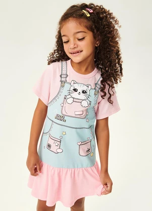 Abrange - Vestido Estampa de Rosa - ABRANGE