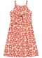 Duduka - Vestido  Estampa Flores com Amarração  Bege - variação: Bege