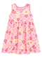 Duduka - Vestido Estampa Rotativa Flores sem Mangas Bege - variação: Rosa
