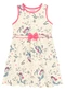 Duduka - Vestido Estampa Rotativa Flores sem Mangas Bege - variação: Bege