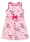 Duduka - Vestido Estampa Rotativa Flores sem Mangas Bege - variação: Rosa