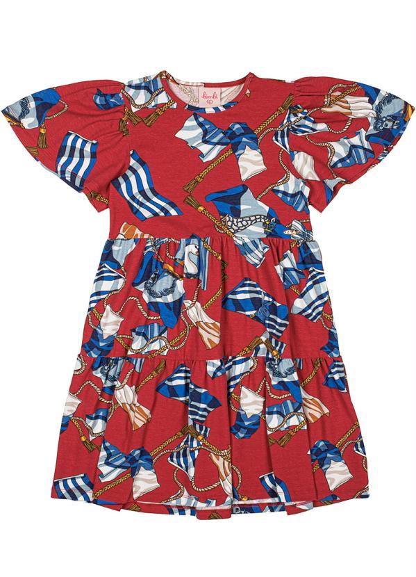 Bimbi - Vestido Estampa Vermelho 3