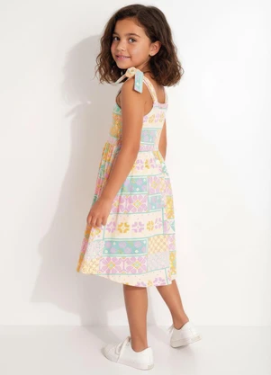Multimarcas - Vestido Estampado Bege - MULTIMARCAS