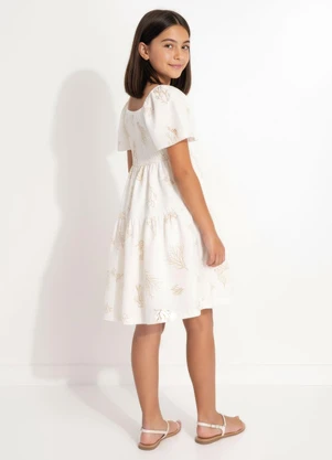 Multimarcas - Vestido Estampado Bege - MULTIMARCAS