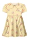 Alakazoo - Vestido Estampado com Gola Boneca e Amarelo - variação: Amarelo