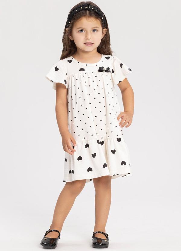 Alakazoo - Vestido Estampado com Laço Branco 1