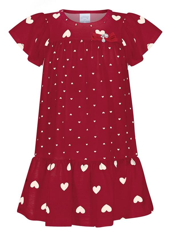 Alakazoo - Vestido Estampado com Laço Vermelho