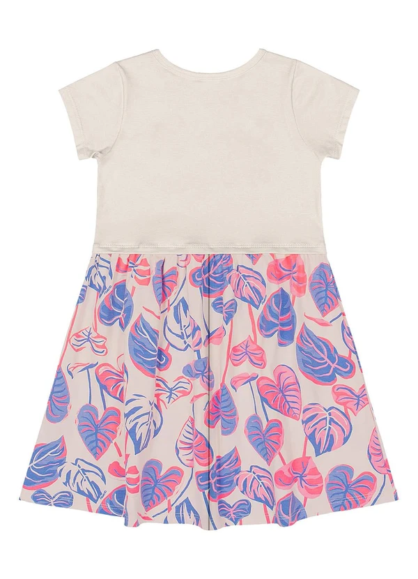Quimby - Vestido Estampado Cotton Bege 3