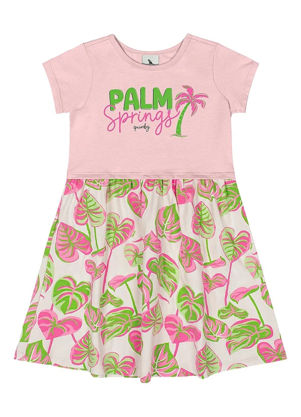 Quimby - Vestido Estampado Cotton Rosa 2