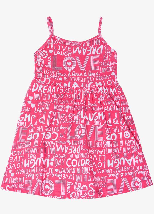 Rovi Kids - Vestido Estampado de Alcinha Biju Kids Vermelho