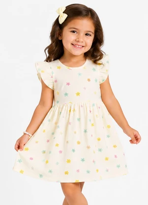 Select - Vestido Estampado em Malha Cotton Branco - SELECT
