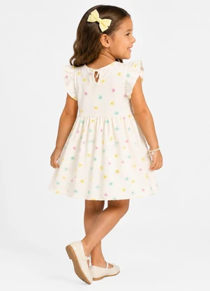 Select - Vestido Estampado em Malha Cotton Branco - SELECT