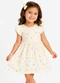 Select - Vestido Feminino Estampado em Malha Cotton Bege - variação: Branco