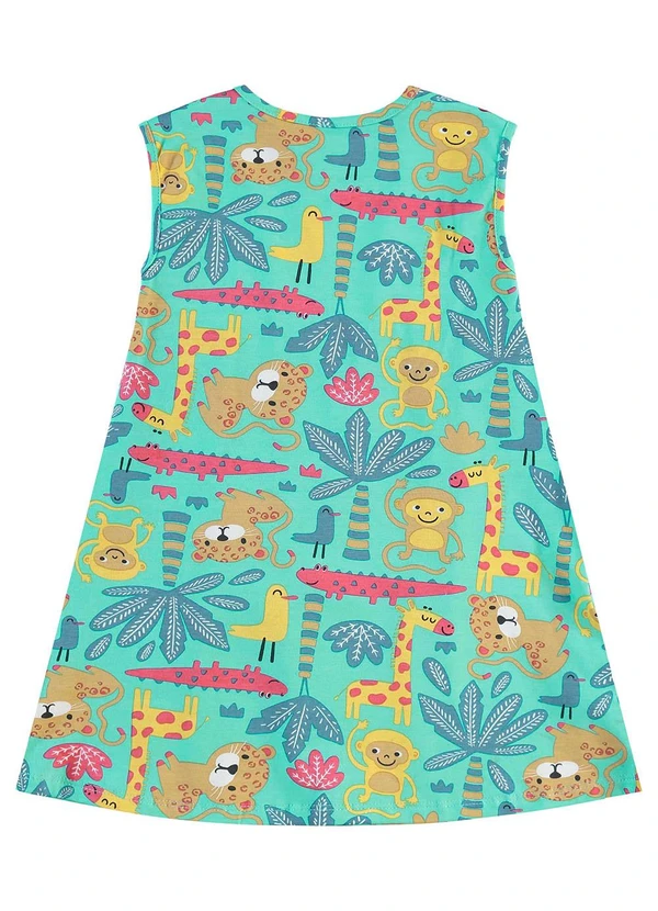 Bee Loop - Vestido Estampado Infantil Azul 2
