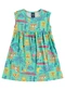 Bee Loop - Vestido Estampado Infantil Verde - variação: Azul