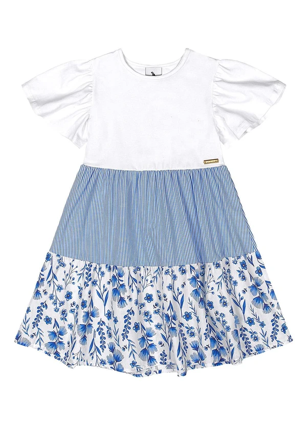 Quimby - Vestido Estampado Infantil Branco 2
