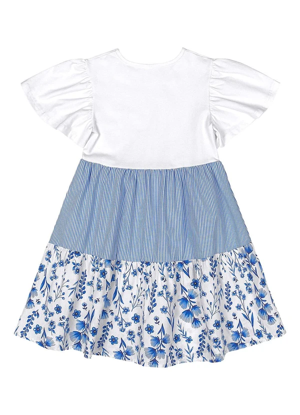 Quimby - Vestido Estampado Infantil Branco 3