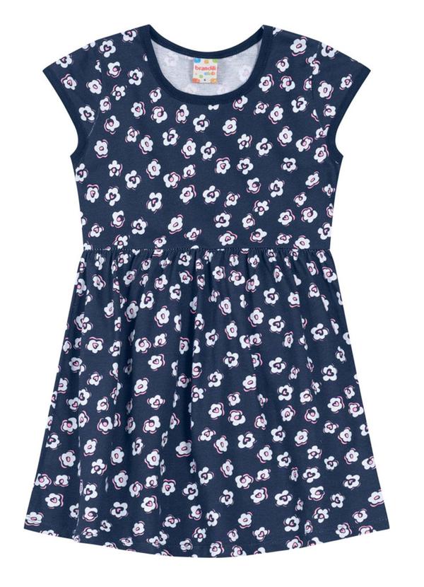 Brandili - Vestido Estampado Infantil Menina Azul